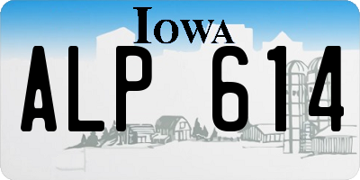 IA license plate ALP614