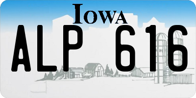 IA license plate ALP616