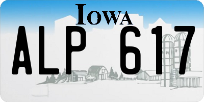 IA license plate ALP617
