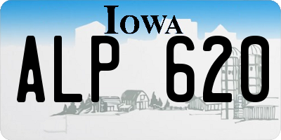 IA license plate ALP620