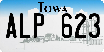 IA license plate ALP623