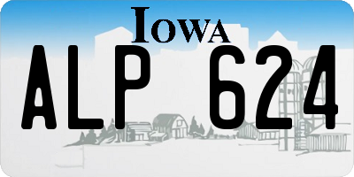 IA license plate ALP624