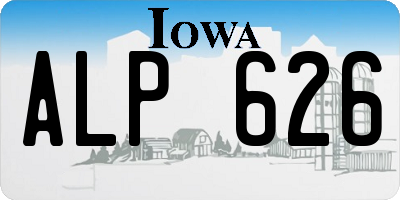 IA license plate ALP626