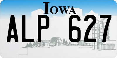 IA license plate ALP627