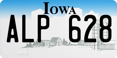 IA license plate ALP628