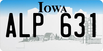 IA license plate ALP631