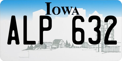 IA license plate ALP632