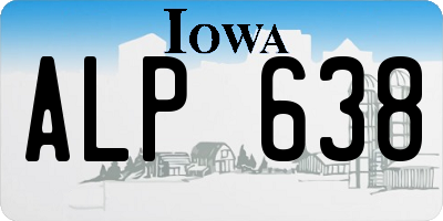 IA license plate ALP638