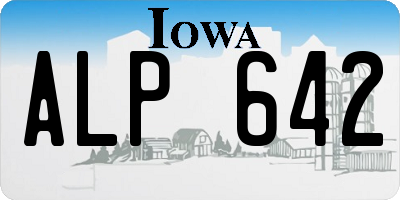 IA license plate ALP642