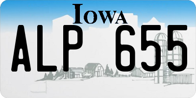 IA license plate ALP655