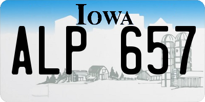 IA license plate ALP657