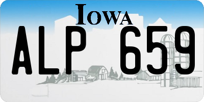 IA license plate ALP659