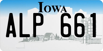 IA license plate ALP661