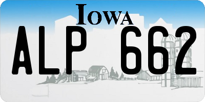 IA license plate ALP662