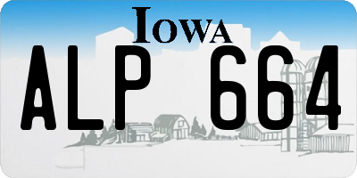 IA license plate ALP664