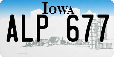 IA license plate ALP677