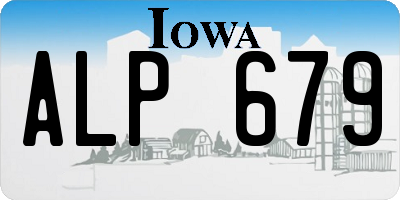 IA license plate ALP679
