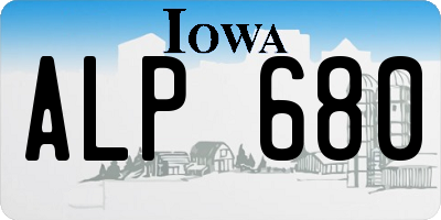 IA license plate ALP680