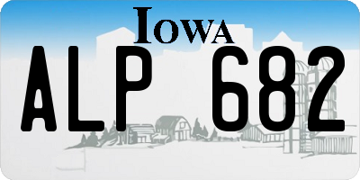 IA license plate ALP682