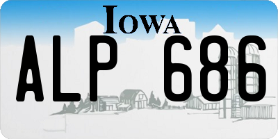 IA license plate ALP686