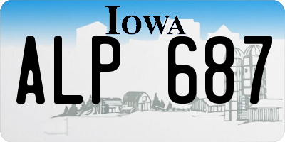 IA license plate ALP687