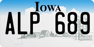 IA license plate ALP689