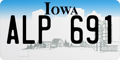 IA license plate ALP691