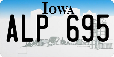 IA license plate ALP695