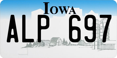 IA license plate ALP697