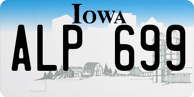 IA license plate ALP699