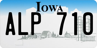 IA license plate ALP710
