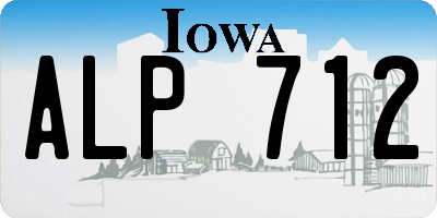 IA license plate ALP712