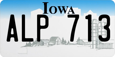 IA license plate ALP713