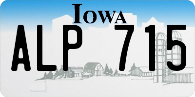 IA license plate ALP715