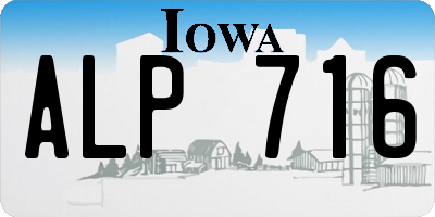 IA license plate ALP716