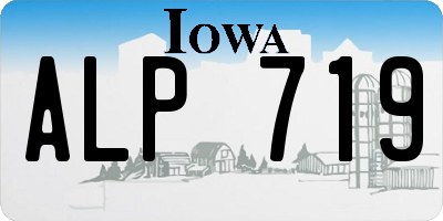 IA license plate ALP719