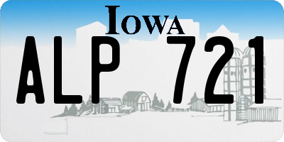 IA license plate ALP721