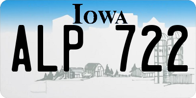 IA license plate ALP722