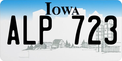IA license plate ALP723