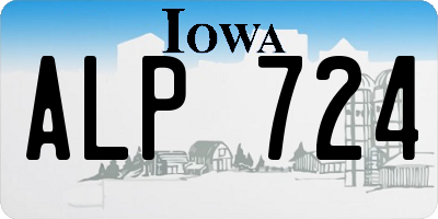 IA license plate ALP724