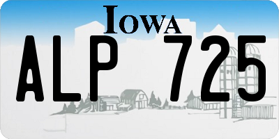 IA license plate ALP725