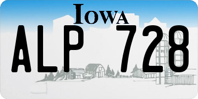IA license plate ALP728
