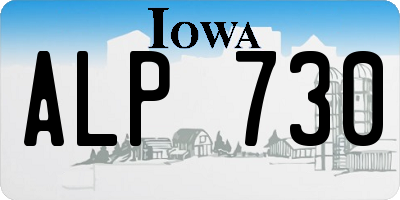 IA license plate ALP730