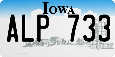 IA license plate ALP733
