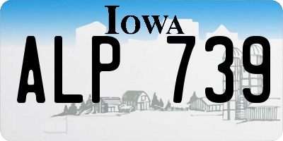 IA license plate ALP739