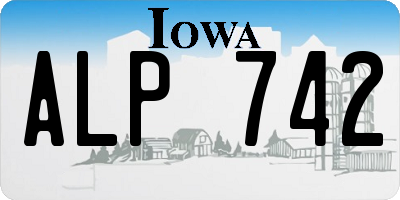 IA license plate ALP742