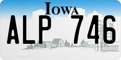 IA license plate ALP746