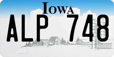 IA license plate ALP748