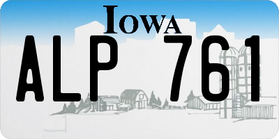 IA license plate ALP761
