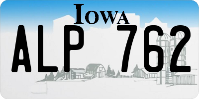 IA license plate ALP762